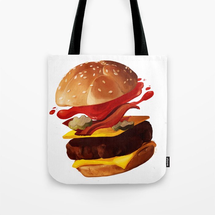 Hamburger Tote Bag By Hikkaphobia Society6 Hamburger Tote Bag By Hikkaphobia