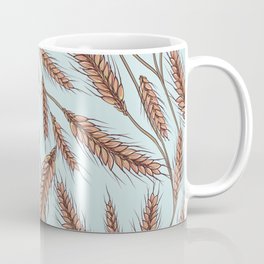 Harvest Fall grass in blue Coffee Mug
