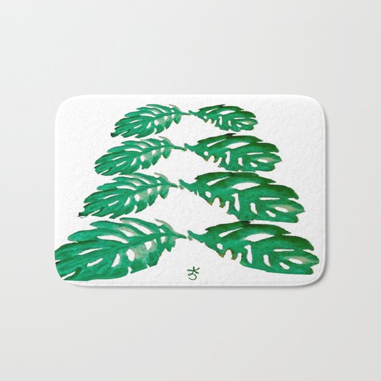 Holiday Tree Leaves perfect for a card Bath Mat