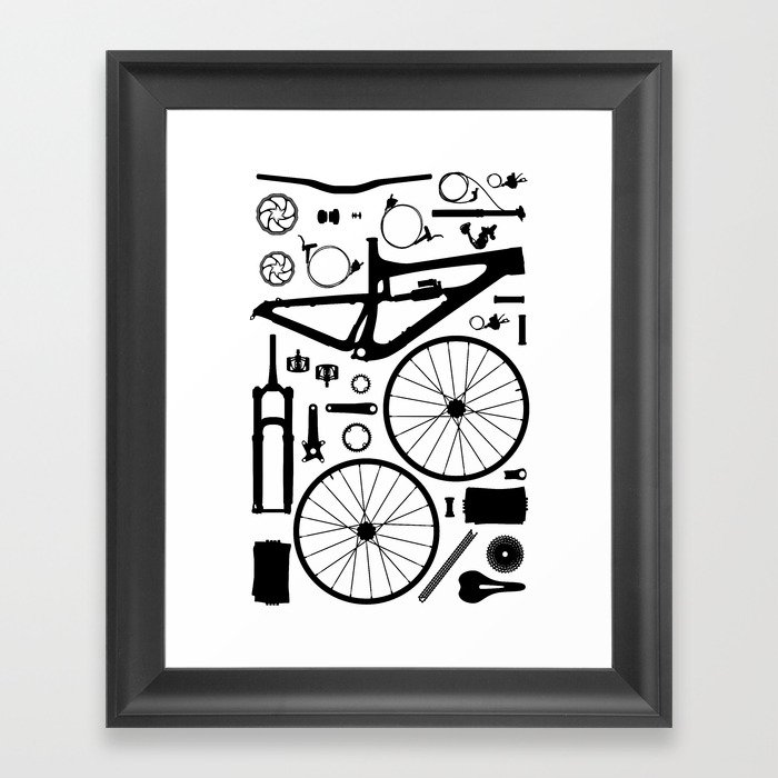 Enduro Mountain Bike Framed Art Print