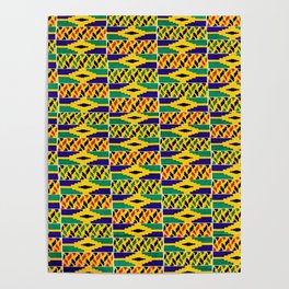 Kente African Ghana Pattern Poster