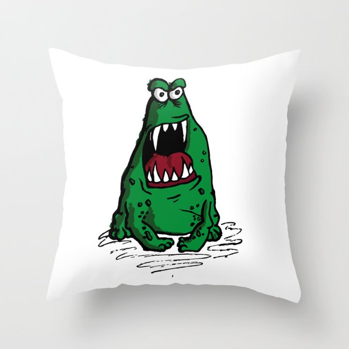 Mad Frog goin crazy Throw Pillow