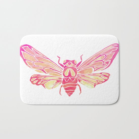 Summer Cicada – Pink Palette Bath Mat