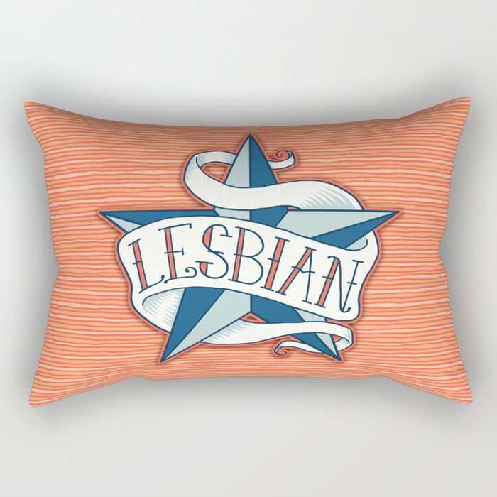 Lesbian Nautical Star Rectangular Pillow