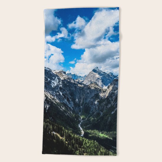 Overcoming Mountains Beach Towel