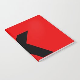 letter K (Black & Red) Notebook