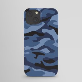 Camouflage Pattern Bluie Grey iPhone Case