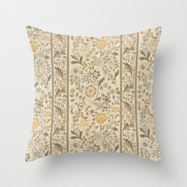 William Morris Vintage Wilhelmina Weave Lethaby Linen Cream Throw Pillow