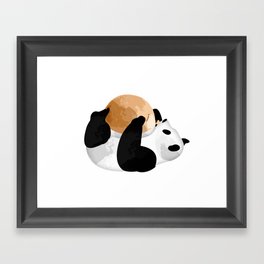 Panda with Pan de Sal Framed Art Print