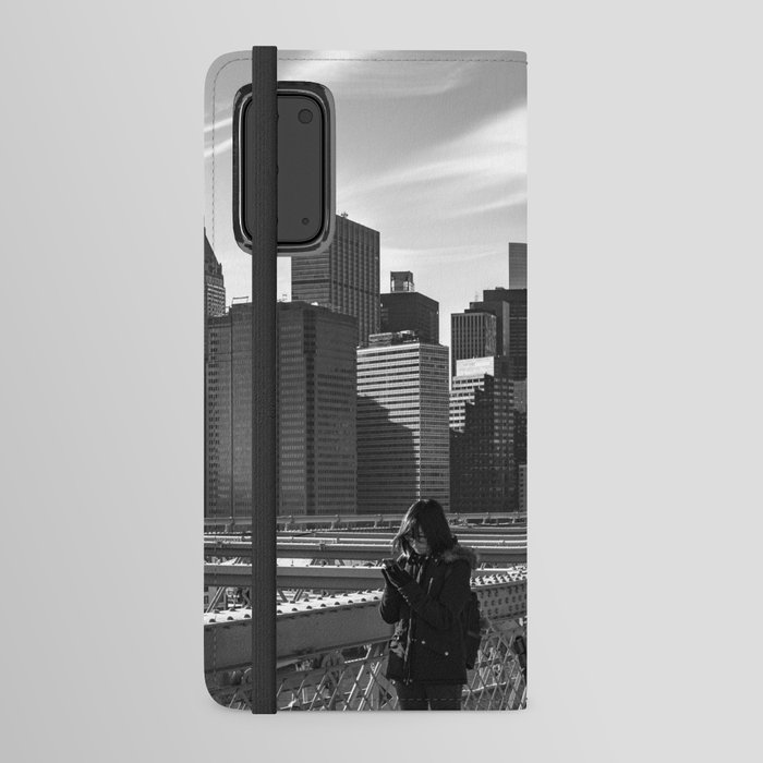 Brooklyn Bridge Views | Black and White Android Wallet Case