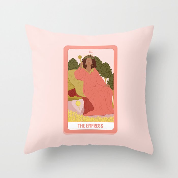Tarot Card III: The Empress Throw Pillow