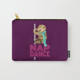 Funny Nap Dance Neon Sign Cute Sloth Pole Dancer Carry-All Pouch