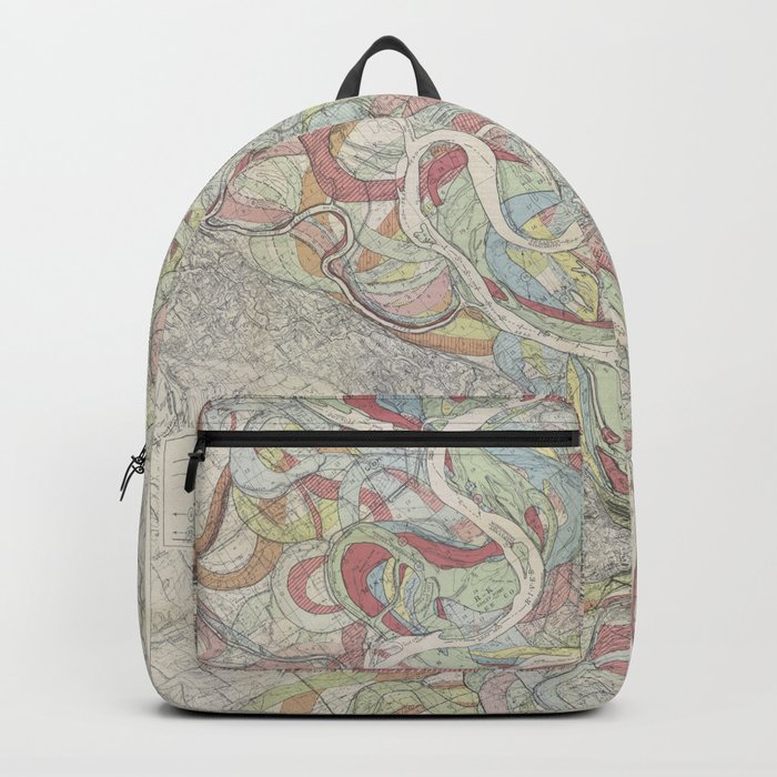 Beautiful Map of the Lower Mississippi River Backpack