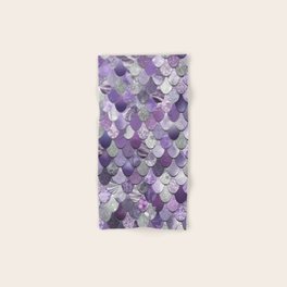 Mermaid Purple and Silver Hand & Bath Towel