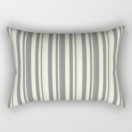 [ Thumbnail: Gray & Beige Colored Striped/Lined Pattern Rectangular Pillow ]