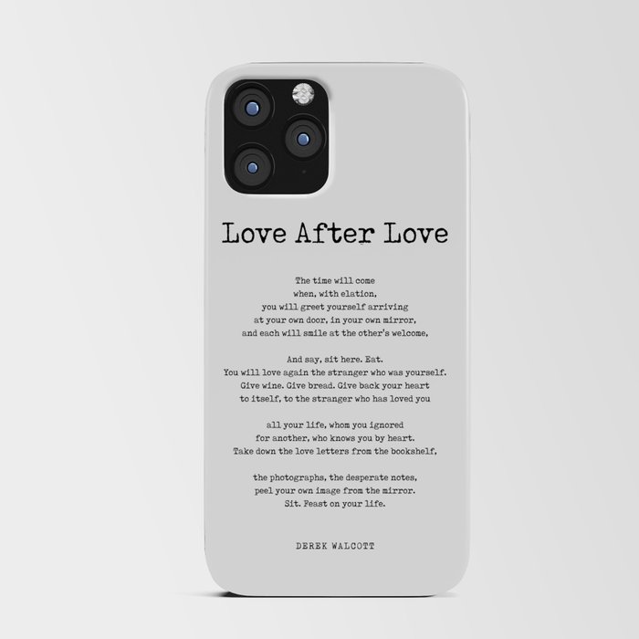 Love After Love - Derek Walcott Poem - Literature - Typewriter Print 1 iPhone Card Case
