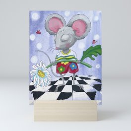 Mouse and the Daisy Mini Art Print