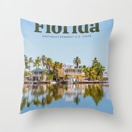 Visit Florida Throw Pillow