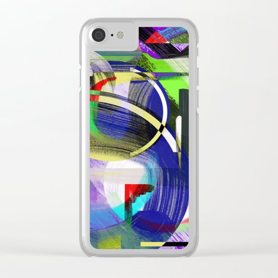 Try To Make Sense Of It All - Random, geometric, eclectic, abstract, colourful art Clear iPhone Case