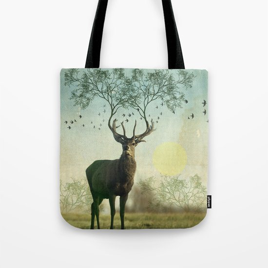 Evergreen Stage Horn Tote Bag