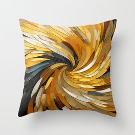 Sunshine in a Floral Whirlwind Throw Pillow