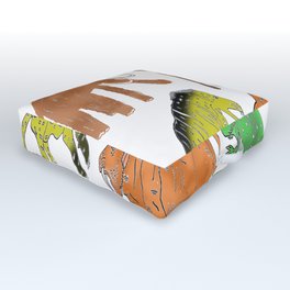 Prehistoric giant animals jurassic collection of 6 Outdoor Floor Cushion