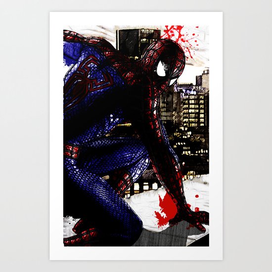 Spiderman in London Close up Art Print