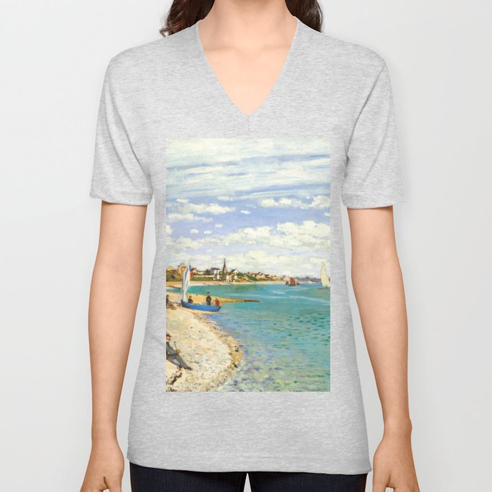 Regatta, Sainte Adresse, Monet V Neck T Shirt