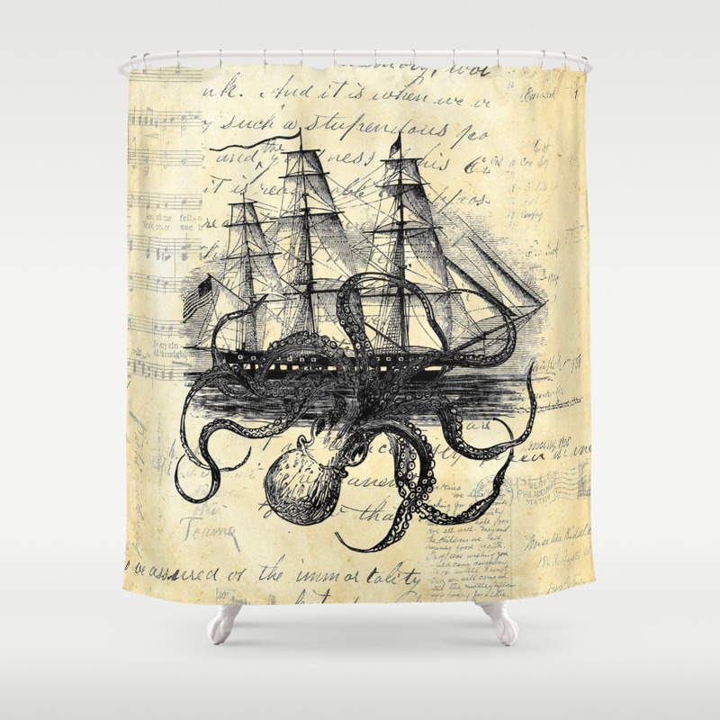 Kraken Shower Curtains Society - kraken shower curtains society -