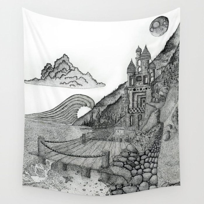 Castle the C Wall Tapestry