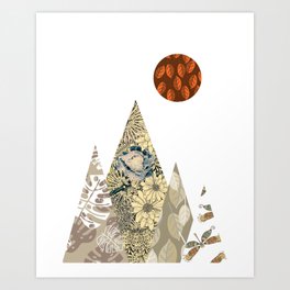 Scandinavian mountain Art Print