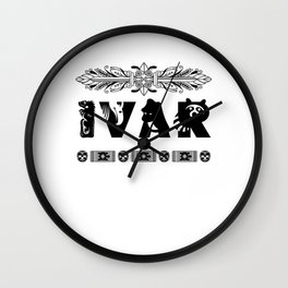 IVAR Boys Name Animals African Style Personalized Wall Clock