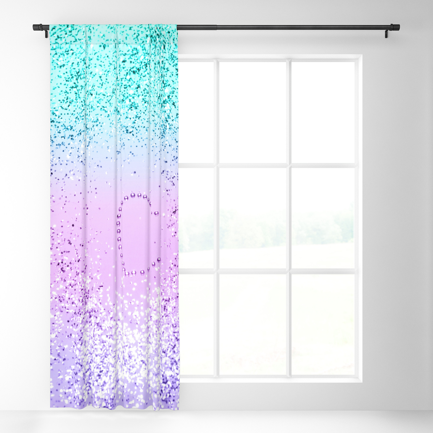 Sparkling Unicorn Girls Glitter Heart 9 Shiny Pastel Decor