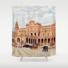 Plaza de Espana, Seville Shower Curtain