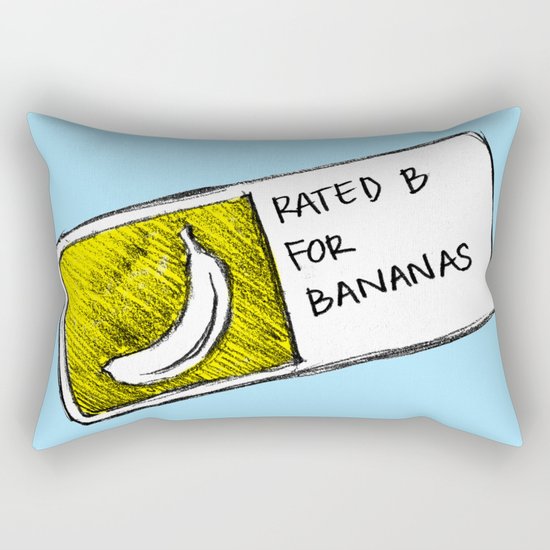 B for Bananas Rectangular Pillow