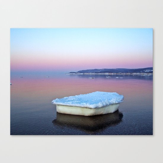 Ice Raft on the Sea Canvas Print