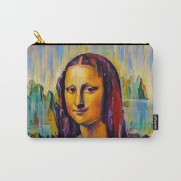 Mona Lisa - Leonardo da Vinci - Abstract Art Carry-All Pouch