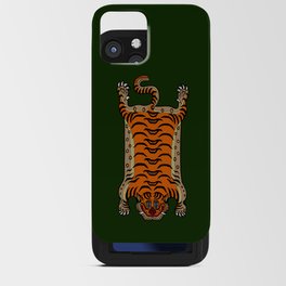 TIBETAN TIGER RUG-green iPhone Card Case
