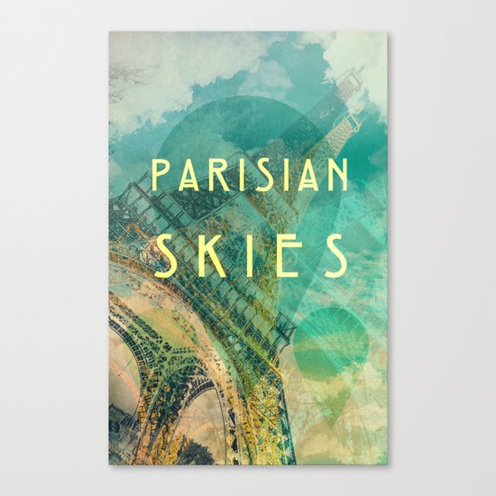 Songs and Cities: Parisian Skies Canvas Print