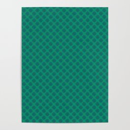 Fuzzy Dots Green Poster