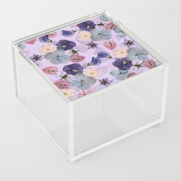 Pressed flowers in lilac Acrylic Box