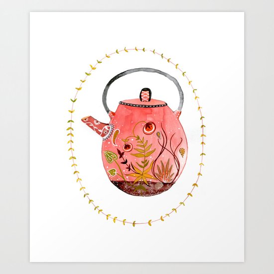 teapot terrarium Art Print