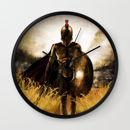 Spartan Warrior Field Wall Clock