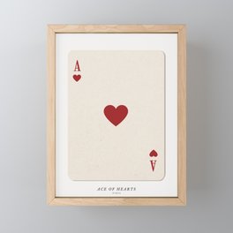 Ace of Hearts Playing Card Art Print Trendy Framed Mini Art Print