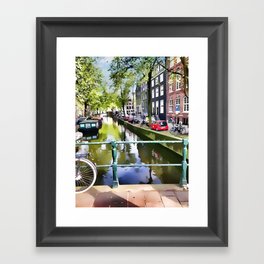 Amsterdam Canal Framed Art Print