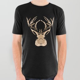 Jackalope Head Gift All Over Graphic Tee