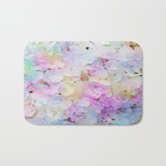 Marble Lights Hydrangea Bath Mat