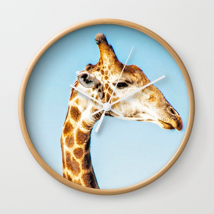 Portrait of a Giraffe Wall Clock