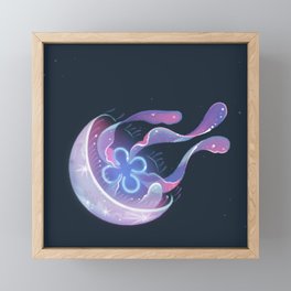 Moon jelly Framed Mini Art Print