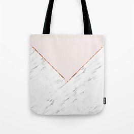 Peony blush geometric marble Tote Bag